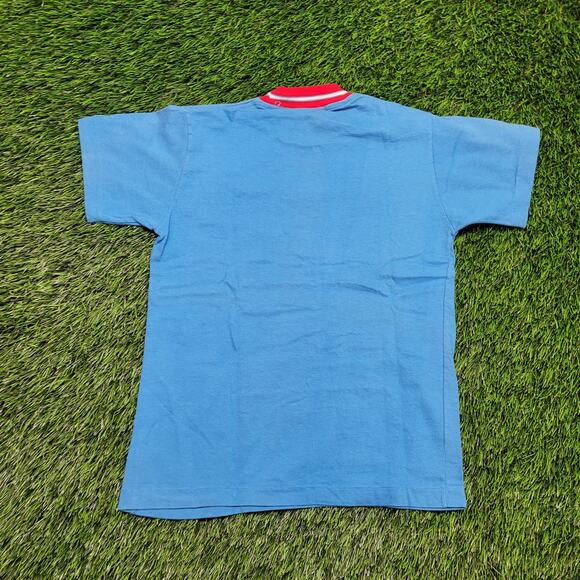 VTG 70s Ringer Tee Single Stitch T-Shirt Womens XS Youth L 100% Combed Cotton - Picture 5 of 6